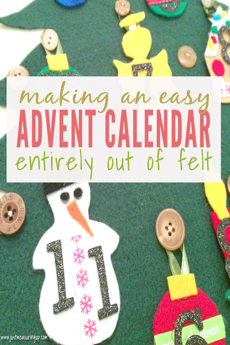 Felt Advent Calendar by Just Measuring Up