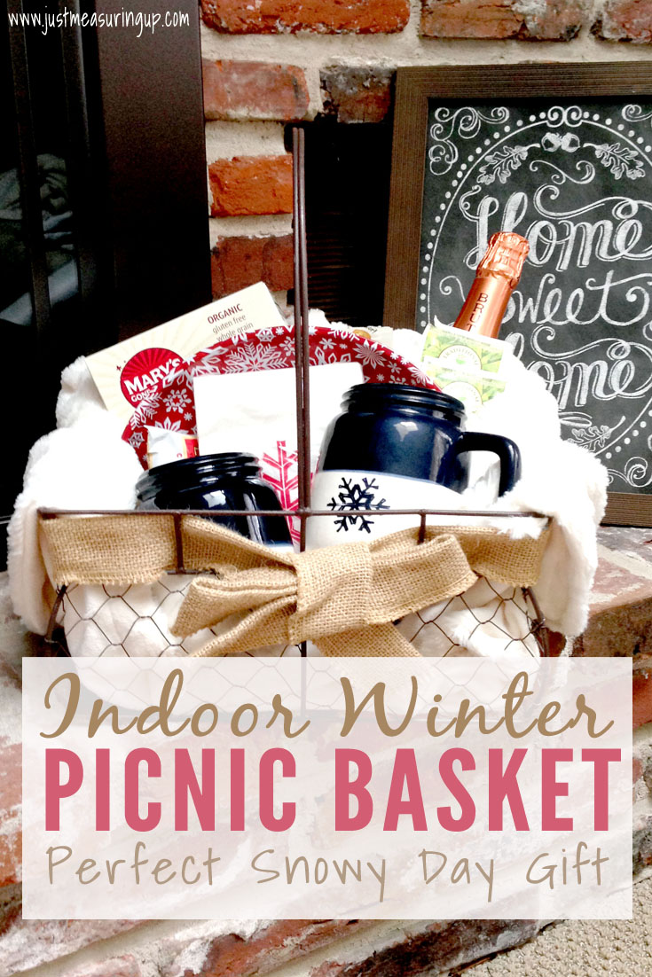 Indoor Winter Picnic Basket Thrifty and Creative DIY Gift