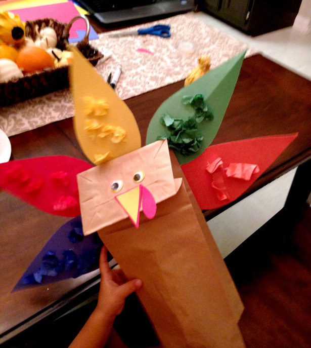 Paper Bag Turkey Craft - Thanksgiving Activity for Kids