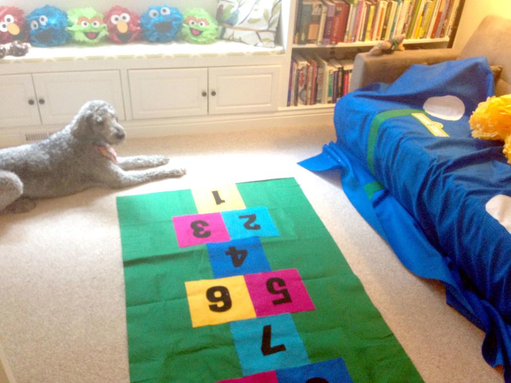 How To Make A Diy Hopscotch Mat Easy No Sew Tutorial