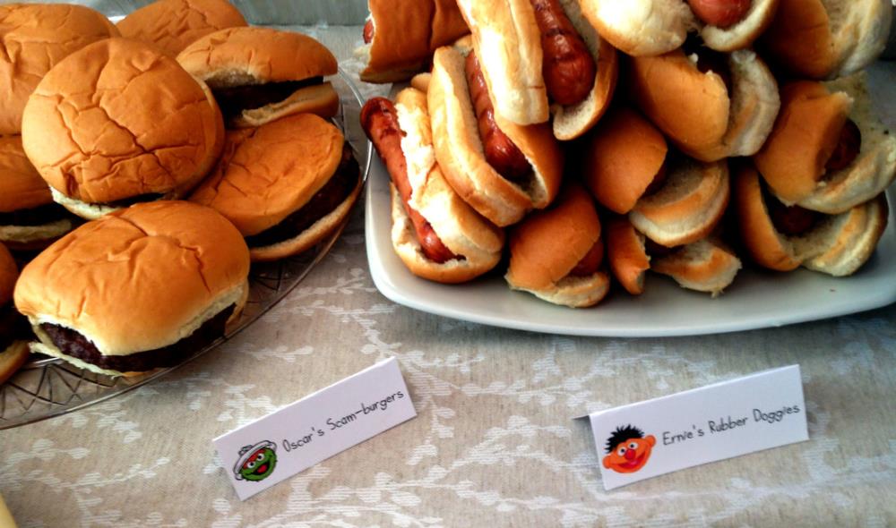 Sesame Street Party Food - Ernie's Rubber Doggies and more