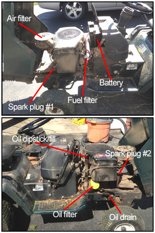 Lawn mower store battery sparking