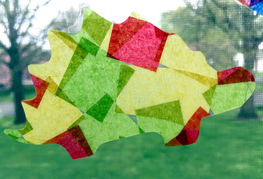 Rainy Day Kids Craft - Making DIY Suncatchers with tissue paper
