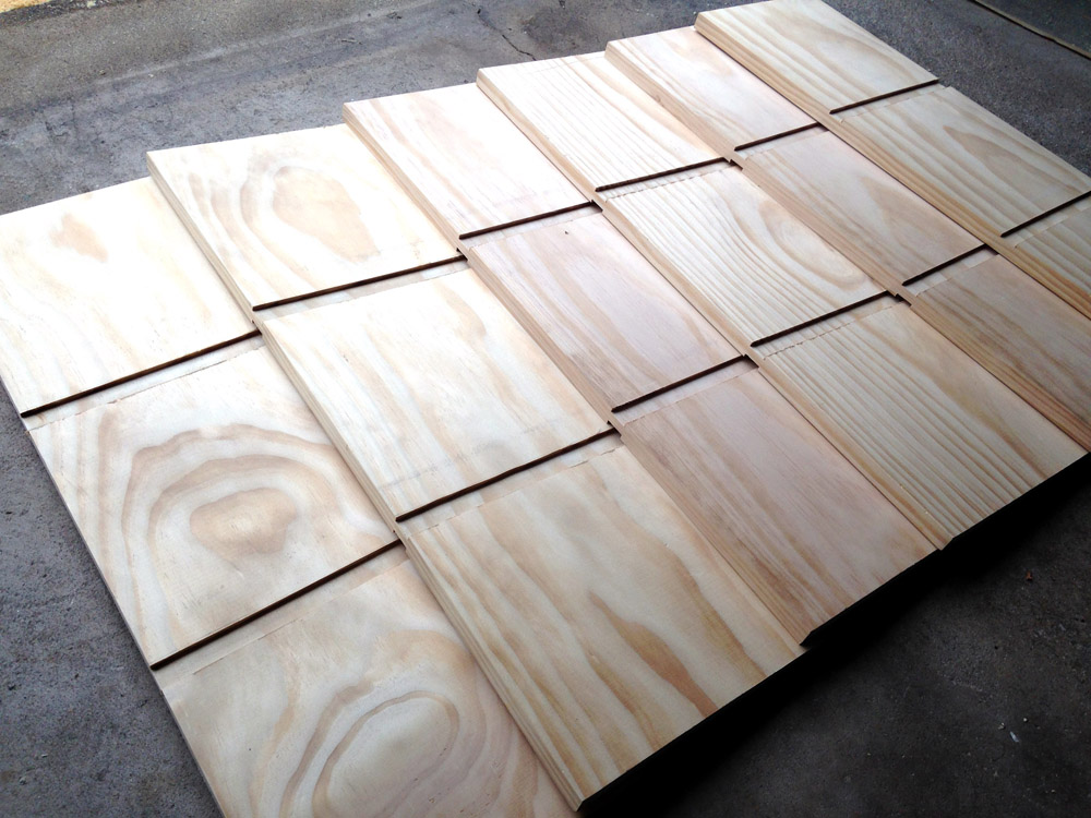 Cutting the boards for DIY Cubby Shelving