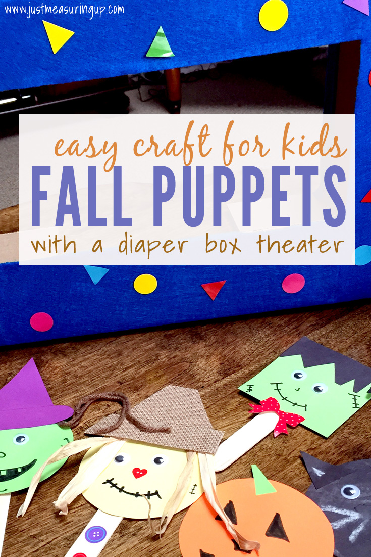 Easy Fall Craft for Toddlers - Popsicle Stick Puppets with a Theater