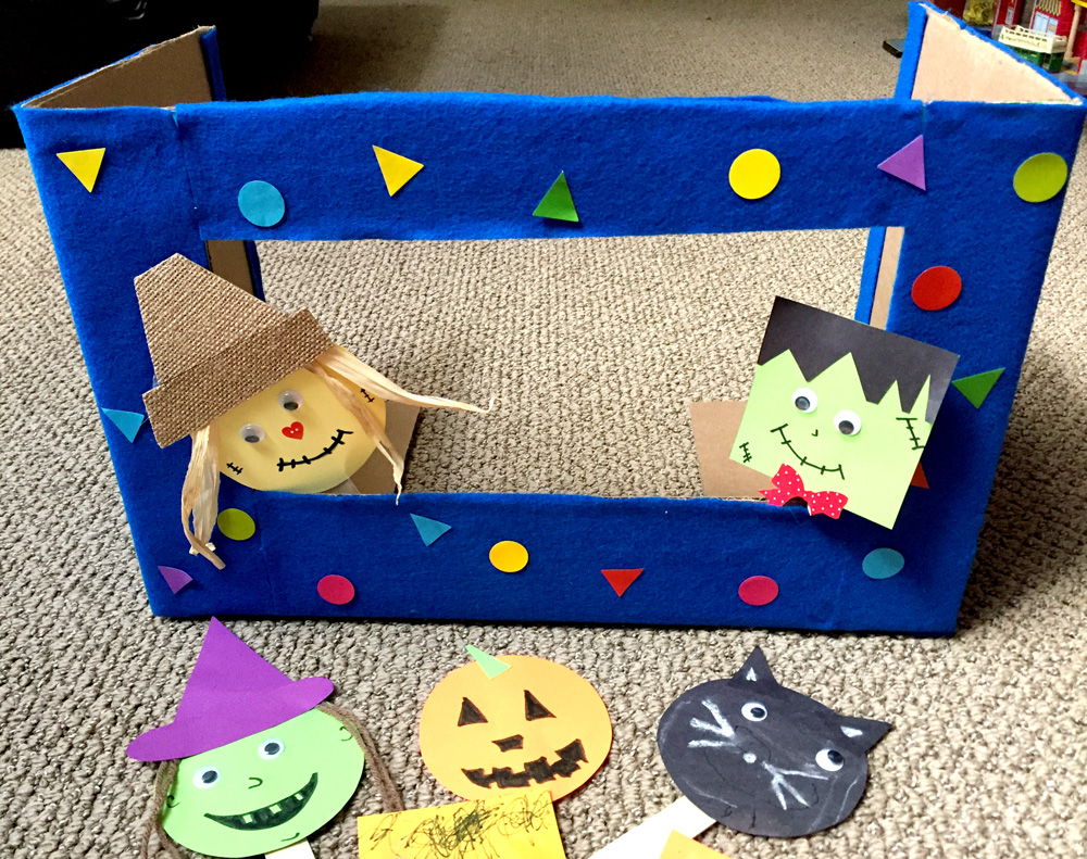 Making Easy Popsicle Stick Puppets with a Puppet Theater